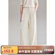 ELLE KIDS夏季女童度假風(fēng)連腰垂感長褲無痕腰頭松弛直筒褲休閑長褲