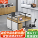 時(shí)仁（ShiRen）辦公家具辦公桌椅組合員工桌電腦桌現代簡(jiǎn)約屏風(fēng)隔斷辦公室卡座 工字型兩人位【含柜】
