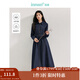 茵曼（INMAN）復古純棉牛仔連衣裙2025春秋季女裝新品長袖裙子 牛仔藍 M