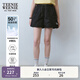 Teenie Weenie【UPF50+防曬】小熊短褲女夏季戶外短褲女 黑色 S (160)