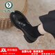 啄木鳥軟底小皮鞋女2025年春夏季新款英倫風(fēng)樂福鞋女jk制服休閑百搭單鞋 黑色 37 (235mm)