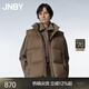 JNBY/江南布衣秋冬羽絨馬甲寬松立領(lǐng)簡(jiǎn)約含羊毛保暖蓬松5N0CY233K 216/臘粉駝色 S