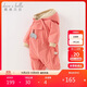 戴維貝拉【商場(chǎng)同款】冬裝嬰兒衣服寶寶加絨加厚連體衣男寶服女寶