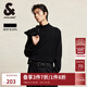 杰克·瓊斯（JACK&JONES）男裝秋冬新款時(shí)尚寬松半高領(lǐng)針織衫靜奢風(fēng)羊毛衫內搭打底衫毛衣男 E40 黑色 L 180