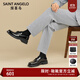 報喜鳥(niǎo)休閑鞋男鞋春季新款英倫風(fēng)商務(wù)休閑黑色小皮鞋厚底休閑樂(lè )福鞋 黑色 42