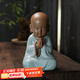 金鑲玉 汝窯茶寵開(kāi)片可養茶臺擺件茶具汝瓷茶玩精品 汝瓷禪心彌沙茶寵 