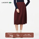 LACOSTE法國鱷魚(yú)女裝時(shí)尚潮流簡(jiǎn)約純色百搭氣質(zhì)百褶裙|JF8050 BZD/深咖色 S /160