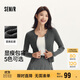 森馬（Semir）針織開(kāi)衫女短款緊身顯瘦正肩秋季溫柔系純色圓領(lǐng)上衣101524106001