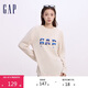 GAP女裝初秋款撞色字母印花長(cháng)袖T恤純棉舒適寬松上衣622464