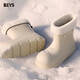BEYS趙露思同款厚底雪地靴女2025新款冬季加絨短靴防水棉鞋 沙色 38