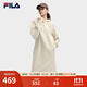 FILA 斐樂(lè )官方連衣裙2025年秋季新品長(cháng)款連帽打底衛衣長(cháng)裙子 麥稈米色-BG L 170/88A/L
