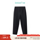 茵曼（INMAN）簡(jiǎn)約顯瘦休閑蘿卜褲2024春女裝新款寬松中高腰百搭九分長(cháng)褲 黑色 27
