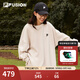 FILA FUSION斐樂(lè )潮牌情侶款套頭衛衣秋簡(jiǎn)約寬松針織上衣可選加絨 藊豆灰-BG XL