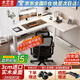 木藝生轉(zhuǎn)角雙電機(jī)電動(dòng)升降電腦桌家用辦公雙人L型桌子工作臺(tái)拐角書(shū)桌 雙電2節(jié)插排右拐角3cm實(shí)木雅致白 1.8*1.1M(升級(jí)加強(qiáng)版收納橫梁)