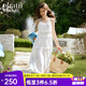 Olrain歐芮兒白色吊帶連衣裙女春夏2025新款法式純欲風(fēng)蕾絲裙 白色 M