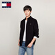 TOMMY JEANS【燈芯絨】秋冬男裝純棉復古休閑通勤繡標長(cháng)袖襯衣襯衫外套 黑色BDS M