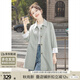 絲柏舍寬松款風(fēng)衣2025秋裝新款女裝條紋拼接通勤風(fēng)中長(zhǎng)款上衣