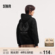 森馬（Semir）梅花系列衛衣男運動(dòng)風(fēng)情侶裝冬季印花連帽上衣寬松潮101724116220