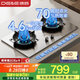 德意（DE&E）【星火】燃?xì)庠?不銹鋼 雙眼灶具 4.6kW大火力 高熱效率 全尺寸適配嵌入式灶具JZY-716G（液化氣）