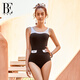 范德安（BALNEAIRE）小黑裙系列連體泳衣女士時(shí)尚小香風(fēng)性感遮肉顯瘦簡(jiǎn)約海島度假溫泉 摩登黑白 M 【155-165cm/50-58kg】