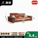 DeRUCCI HOME慕思簡(jiǎn)約貓抓皮沙發(fā)客廳現代輕奢大坪數寬坐深帆船布藝沙發(fā)可拆洗 直排1.8米[寬1米] 3D網(wǎng)格麻布面料[乳膠顆粒坐墊]