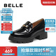 百麗樂(lè )福鞋女25秋新通勤單鞋JD007CM5 黑色-亮面 36