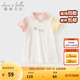 戴維貝拉（DAVE＆BELLA）女童連衣裙兒童POLO裙運動休閑寶寶裙子小童衣服夏裝新款童裙 米白【現(xiàn)貨】 120 cm（建議身高110-120cm）