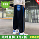 木木屋男童褲子春秋2025新款兒童運動褲休閑中大童束腳褲寬松男孩長褲 黑色 120 尺碼5~6歲【110-120cm】