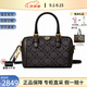 湯麗柏琦（Tory Burch）T MONOGRAM酒桶包 經(jīng)典波士頓手提單肩斜挎TB女包節(jié)日送禮迷你黑色 152131-001