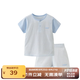 麗嬰房（Les enphants）童裝嬰兒衣服兒童純棉短袖內衣套裝男女童睡衣套裝夏季款 藍色 110 cm/4歲