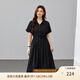纖莉秀【簡(jiǎn)約大方收腰顯瘦萊賽爾連衣裙】大碼女裝胖mm2025夏新款0877 黑色 XL