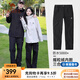 駱駝沖鋒褲男抓絨內(nèi)膽三合一秋冬防風(fēng)防水保暖戶外登山滑雪工裝褲 A13CAF0045，幻影黑，男 【抓絨膽】 XL
