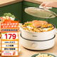 美的（Midea）電火鍋 火鍋專用鍋3-4人 電鍋一體家用多功能鍋 一鍋多用宿舍電煮鍋 電熱鍋分體可拆 6L 【大容量|1800w速沸】HGE28T71