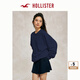 HOLLISTER24春秋款經(jīng)典小海鷗抓絨落肩衛(wèi)衣女裝KI352-4218 藍(lán)色 L (165/100A)