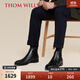 THOM WILLS切爾西男靴真皮手工固特異靴子男英倫馬丁靴夏季 黑色E361-H1 41 /7.5碼