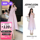 婧麒（JOYNCLEON）孕婦裝新款彩色波點(diǎn)孕婦連衣裙孕媽高級穿搭孕期孕婦裙子夏裝 粉色波點(diǎn) L