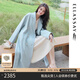 歌力思（ELLASSAY）【博主同款】秋冬新款綿羊毛安可拉紅雙面呢毛呢大衣B-D003 水粉藍 XS