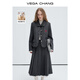 VEGA CHANG【50%綿羊毛】時(shí)尚套裝女2025秋冬復古減齡毛呢兩件套 星河灰(上衣) M