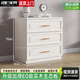 迅欄奶油風(fēng)法式實(shí)木斗柜臥室五斗柜輕奢八斗柜收納柜客廳儲物柜置物柜 三斗柜長(cháng)60寬40高73 順豐送貨入戶(hù)【自行安裝】