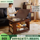 睿帆實(shí)木可移動(dòng)茶幾客廳沙發(fā)邊幾小戶(hù)型折疊邊柜餐桌兩用多功能小推車(chē)
