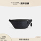 蔻馳（COACH）男士經(jīng)典標志W(wǎng)ARREN腰包老花商務(wù)質(zhì)感便攜斜挎包黑色 QB/炭黑色/黑色
