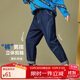 ASK JUNIOR男童褲子2025秋中大童長(cháng)褲直筒褲休閑兒童牛仔褲 深藍色 170