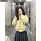 詩(shī)丹蕊棉服女2025冬裝新款韓版棉衣加厚短款翻領(lǐng)學(xué)生羽棉襖絨夾棉外套潮 黃色 均碼 【可備注碼數】