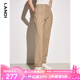 藍(lán)地（LANDI）卡其色直筒修身顯瘦西裝褲女春季新款小個子長褲 卡其色 L