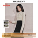 MAXRIENY貴雅新中式蕾絲雪紡衫修身顯瘦盤(pán)扣上衣女 米白 L