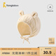 童泰（TONGTAI）嬰兒帽子新生兒護(hù)囟門胎帽初生寶寶提花護(hù)耳帽兒童雙層防風(fēng)帽 黃色 0-1歲,48cm