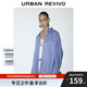 UR2025夏季新款女簡(jiǎn)約休閑棉質(zhì)超寬松長(cháng)袖開(kāi)襟襯衫UWJ250020 藍紫 (偏寬松) M (M-L)