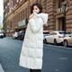 厚公主2025新款羽絨服女中長款過膝加厚保暖90鵝絨外套冬季時尚洋氣顯瘦 乳白色 M 310G推薦110-140斤