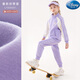 迪士尼女童運動(dòng)套裝兒童秋裝2026新款中大童休閑外套褲子洋氣兩件套童裝 LTZ20231紫色 130