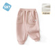 舒貝怡嬰兒褲子秋冬加絨衛褲女寶寶保暖兒童休閑褲百搭束腳長(cháng)褲粉色 100